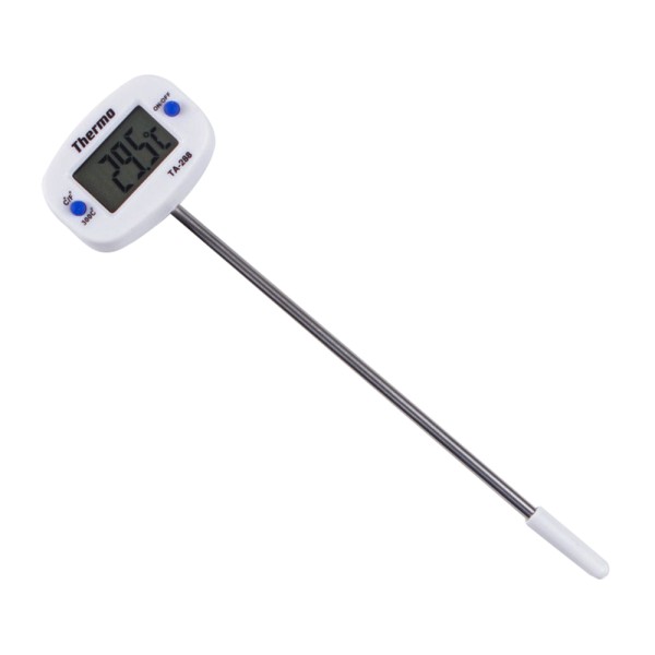 Digital insertion cooking / kitchen thermometer, 2 buttons, white color, model IT01